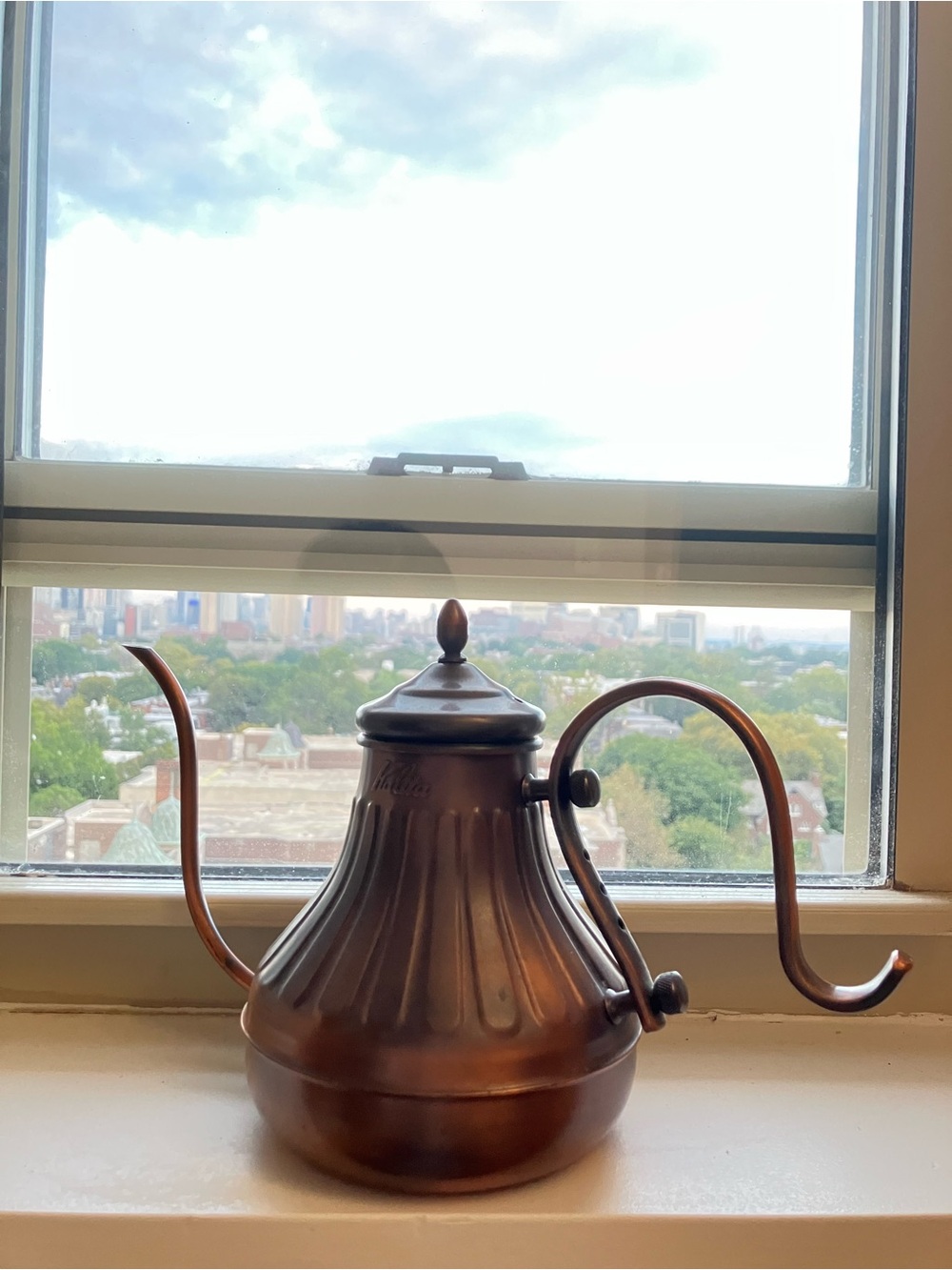 Kalita Vintage Copper Gooseneck Kettle Pour-Over Warm Keeping Coffee Pot Kettle